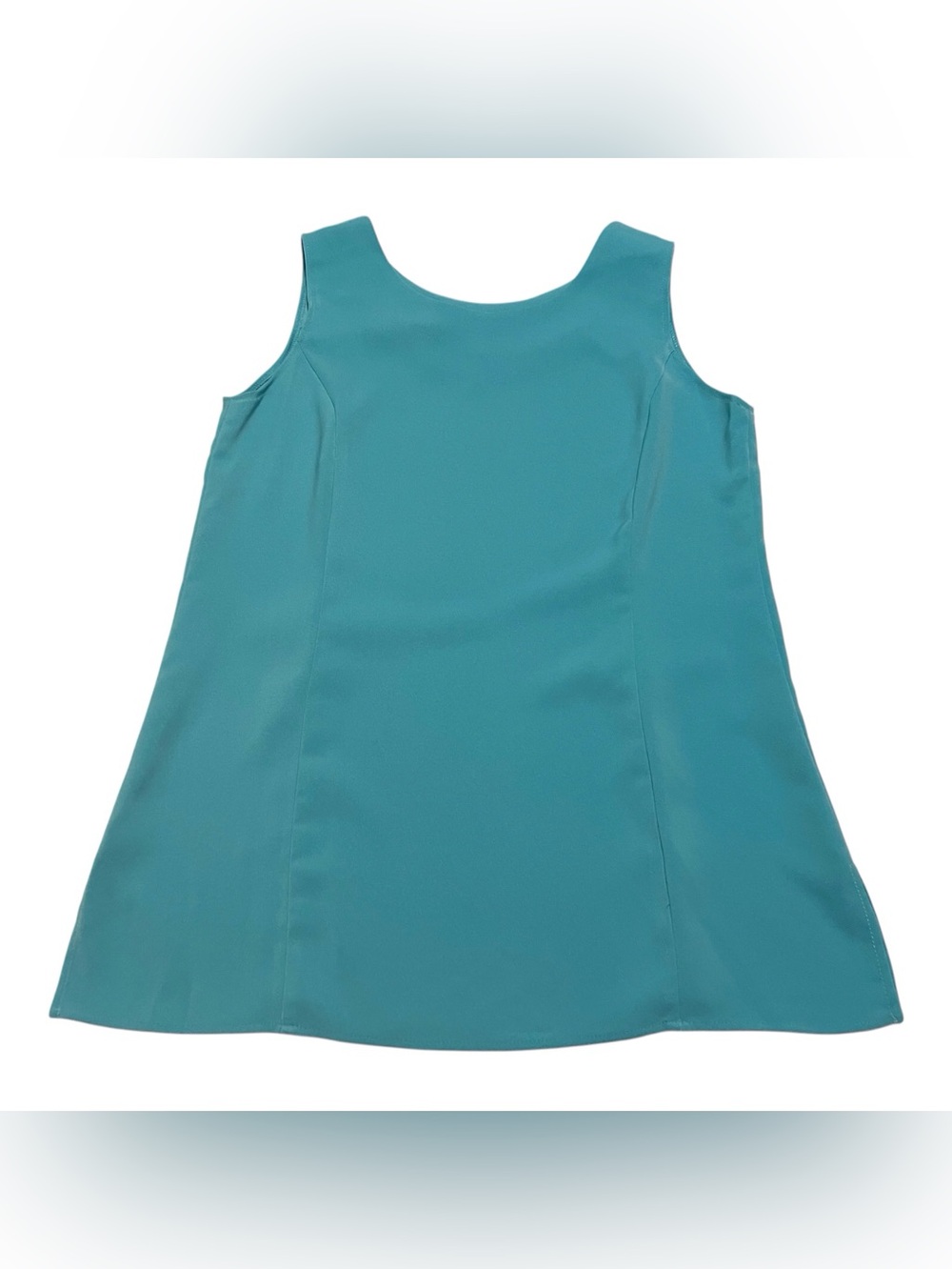 Women’s Teal Sleeveless A-Line Top, M - Picture 3 of 8